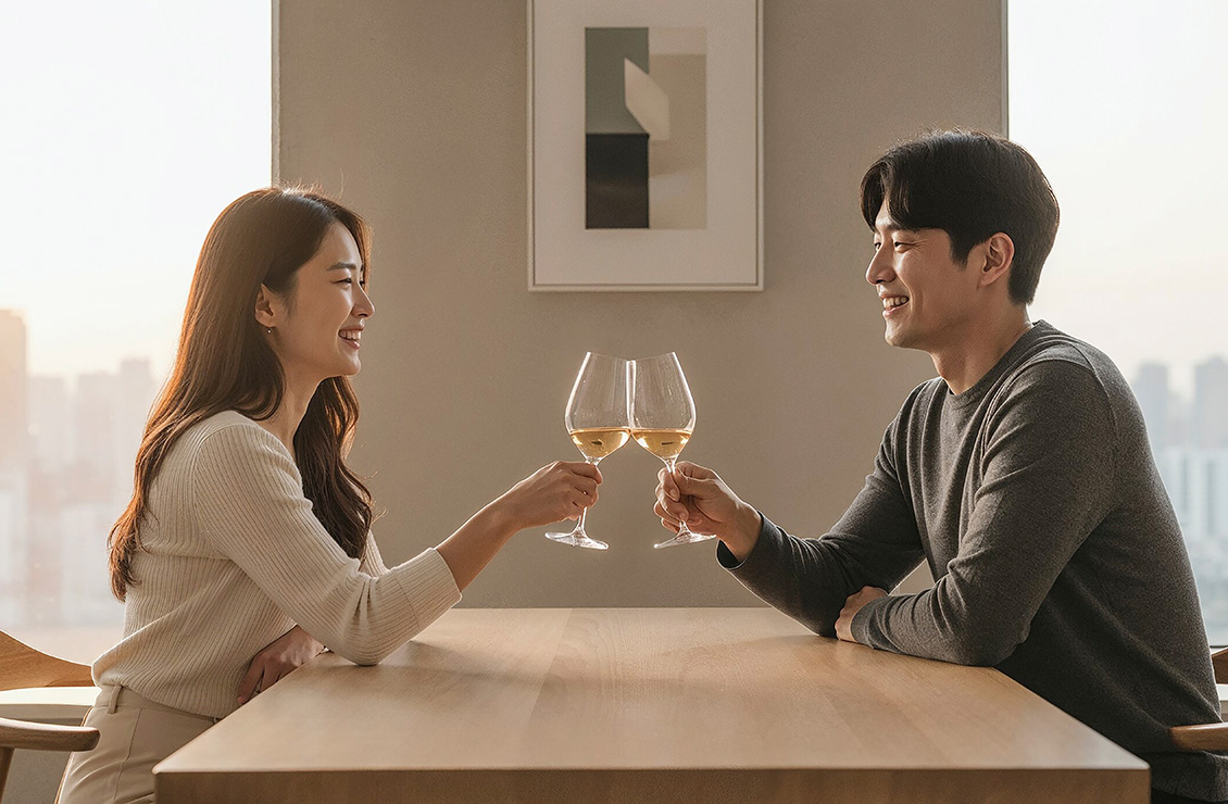 진정성 있는 만남을 나누는 커플